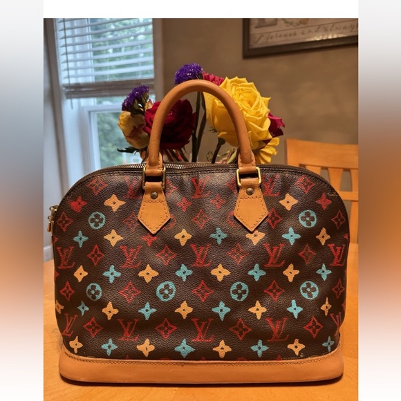 Louis Vuitton Brown with Multicolor Alma Mm authentic bag date code SD1924 - Picture 1 of 6
